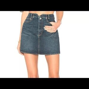 FREE People Denim Blue‎ Jean Skirt Size 27 New